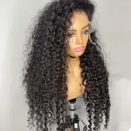 HD Curly Human Hair Wigs for Women Brazilian 13x4 Water Deep Wave 360​​ Lace Frontal Wig 30インチフロント150％密度