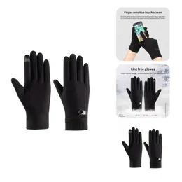 Fem fingrar handskar elastisk manschett användbar vattentät inre plysch varma vantar universal snö behåller för hösten