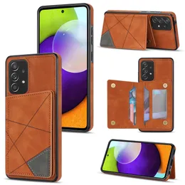 Lederhüllen mit Kreditkartenfach für Samsung S22 Plus, S21 Ultra, S21FE, A53, Note20, S20 FE, A12, Modelinie, mit Brieftaschen-Halterung, Flip-Cover