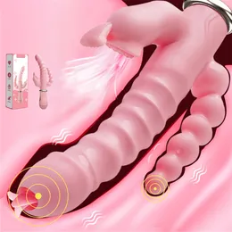 3 w 1 wibrator królika dildo dla kobiet gspot stymulator anal Anal Clit Seksowne zabawki dla masturbator pary dla dorosłych sklep