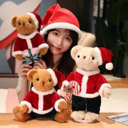 32cm Christmas toy Christmas hat teddy bear doll plush toy factory direct sales