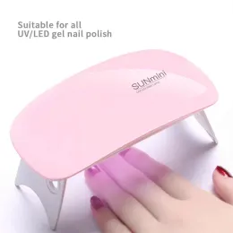 Home Nail Lamp 6w Mini Fingernail Dryer White Pink Uv LED Lamp Portable Usb Interface Very Convenient For HomeUse