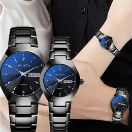 Relógios de pulso pares de casais param homens e mulheres quartzo-vara 2022 Fashion Luxury Business Quartz Assista Dual Calendário Luminous Loves Watchesw