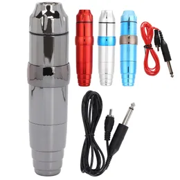 Professional Rotary Electric Tattoo Machine Pen Powerful Silent Motor Eyebrow Lip With RCA Hook Line for ist 220624