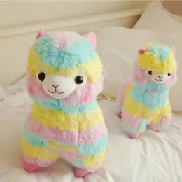 Bambole di peluche colorate di alpaca da 25 cm Baby Cute Animal Soft Cotton Farcito Doll Home Toys Sleeping Mate 220815