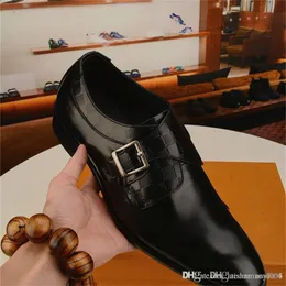 A4 28 stil ny klassisk man pekade tå klänningar skor män äkta läder svarta bröllopskor oxford formell sko designer lyxklänning loafers 11