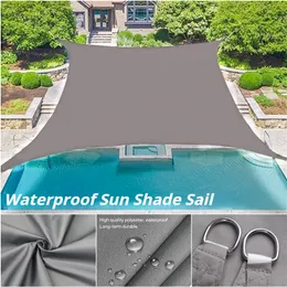 Outdoor Awning Waterproof Sun Shade Sail Garden Canopi For Terrace Car Canvas Awnings Rectangle Pool Sun-Shelter Sunshade 220425