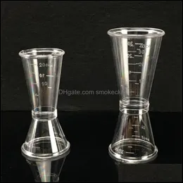 Bar Tools Barware Kitchen Dining Home Garden Transparent Resin Wine Cocktail Shaker Jigger Double S Short Drink Mixer Alcohol Measurer Cu