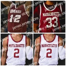 James NCAA Koleji UMass Minutemen Basketbol Forması 10 Sean East 33 Tre Mitchell 23 T.J. Haftalar 12 Carl Pierre 5 Samba Diallo 4 Keon Clergeot