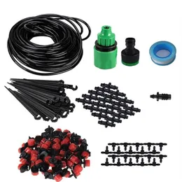 Garden Micro Automatic Drip Irrigation Kit Micro-sprinklers Spray Water Flower Watering Irrigation Lawn Garden Cooling System T200530