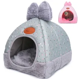 Dog Cat Beds for Small Medium Pet Bed s Nest House Sofa Warming s Winter Kennel Puppy LJ201028