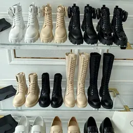 Botas de grife masculinas e femininas Monolith Rois Boots Tornozeleira Martin Bootie Couro Nylon Bolsa Removível Bota Bota Inspirada Militar Sapatos de Combate