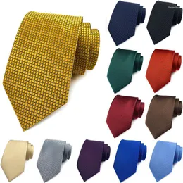 Bow Ties Fashion Mens Silk Luxury Neck Tie 8cm Cravate Geometric PLAIDS&CHECKS Business Wedding Party Gifts For MenBow Fier22
