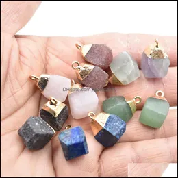 Arts And Crafts Natural Stone Crystal Pendant Charm For Jewelry Making Supplies Diy Fine Necklace Earrings Accessorie Sport Sports2010 Dhhbw