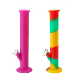 Removeable Portable Silicone Water Pipe Smoke Plastic Bong Filter Silicon Tobacco Pipes Dry Herb