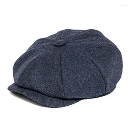 Berets 8 -częściowy wełna mieszanka wełny sboy płaska czapka gatsby retro kapelusz jazda czapki piekarze boy hats kobiety boina 005berets wend22