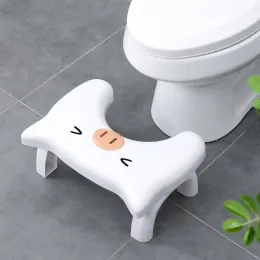 Klappbarer Toilettenhocker, 19,1 cm Höhe, hockende Toilettenstufe, leichter Sitz-Fußhocker für Kinder und Erwachsene