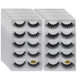 wholesale 102030405060100 boxes mink 5 pairs natural long false eyelashes 3d lashes bulk super fluffy faux cils 220607