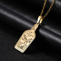 Pendant Necklaces Cazador Drift Bottle Cup Rocket Wolf Bull Whale Nature Mermaid Stainless Steel Jewelry 2022 Birthday Giftpendant