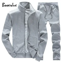 Solid Color Army Tracksuit Men Hoodies Set Fleece Men's Active Sweat Suit Sweatshirts Men Hoodie Men Support DIY Printed 201128