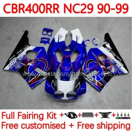 Body Kit för Honda CBR400 RR NC29 CBR 400 RR CC NC23 400CC 88-99 BOODWORK 131NO.8 CBR400RR 94 95 96 97 98 99 CBR 400R 1994 1995 1996 1998 1998 1999 Oem Fairing Blue Black