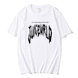 Hip Hop şarkıcısı Juice Wrld Baskı Tişörtleri Erkek Sokak Giyim Swag Fashion Unisex Rapçi Fan Kulübü Erkek Harajuku T-