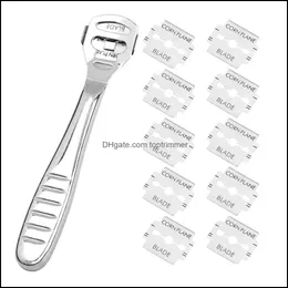Kalus shavers narzędzia paznokci sztuka salon zdrowie stopa stóp do usuwania skóry noża kukurydzy kółka narzędziowy z 10 golarymi ostrzami Manicure Care