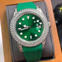 Erkek İzle Otomatik Mekanik Kasa Elmas Saatler Ile 40 MM Aydınlık Butik Kasa Erkekler Bilekliği İş Kol Saati Montre De Luxe