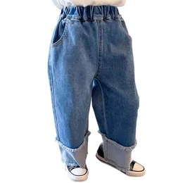 "Jeans bebês jeans jeans Ripped jeans infantil primavera outono de roupa infantil estilo casual" 210412