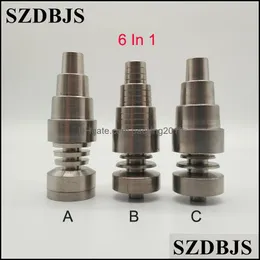 أدوات يدوية أخرى في المنزل GRAN GR2 G2 DOMLIEN TI TI NAIN 6 في 1 ملاءمة لكل من الذكور الإناث 10MM 14MM 18MM الزجاجية بونغ أنابيب المياه الكهربائية