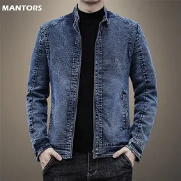 Spring Autumn Mens Denim Jackets Slim Fit Jeans Black Jack Cotton Outwear Coat Fashion Streetwear Mane Clothing 220804