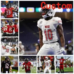 THR NCAA College Jerseys Northern Illinois Huskies 27 Mark Aitken 29 Woodly Appolon 3 Burkhead Richie 31 Mark Kellar 6 CJ Brown Custom Football Football