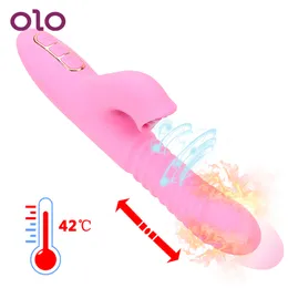 Olo Dildo Varial Hareing Telescopic Rotating 7 سرعات اللسان لعق البظر المحفز G بقعة فايتسز ألعاب مثير للنساء