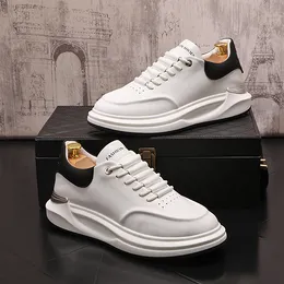 Classico bianco Abito casual da festa Scarpe da sposa Primavera Autunno Traspirante Stringate Scarpe da ginnastica casual Punta rotonda Fondo spesso Mocassini da passeggio W125