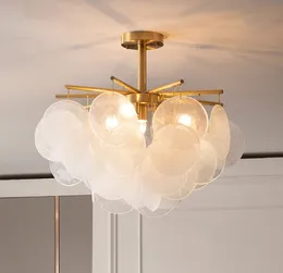 Semplice lampadario di cristallo Lampade soggiorno moderno rame Nordic creativo camera da letto moda LED lampada da pranzo in vetro di lusso