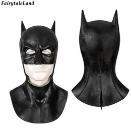 Halloween Cosplay Bruce Head Wear Bat Masks Robert Full Latex Mask Helmet Zipper up headgear 220715