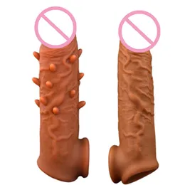 Male Wolf Tooth Cover Liquid Silicone Penis Through Vagina To Stimulate Husband And Wife to Flirt With Adult sexy Products Beauty Items