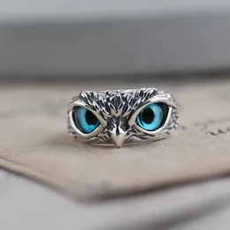 Charm Vintage Cute Men and Women Simple Design Owl Ring Silver Color Engagement Wedding Rings Jewelry Gifts 220719