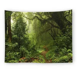 Tree Landscape Mandala Tapestry Forest Wall Hanging Scenic Curtain Art Decor Beach Mat Tablecloth Y200324
