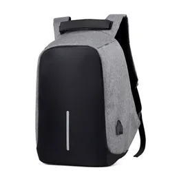 Сумка для противодействия мужчинам ноутбук рюкзак рюкзак рюкзак рюкзак женщин с большими возможностями USB -зарядка студентов колледжа школьные сумки на плечах 220630