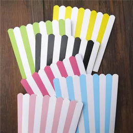 12pcs Popcorn box colorful stripes dot Gold Gift Box Party Favour Wedding Pop corn kid party decoration bags loot 220704