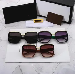 Zonnebrillen 2023 Designer zonnebril man vrouw luxe zonnebril rechthoekige bril adumbral 3 kleur vol frame optionele topkwaliteit