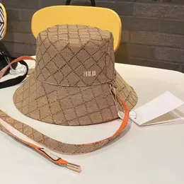 Reversible Bucket Hat Designer Caps Casquette G Jacquard Letter Embroidery Hats Women Wide Brim Hat Orange Adjustable Rope Sun Beach Cap
