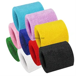 1pc Cotton Wristband Sport Sweatband Hand Band Sweat Wrist Protector Wristband Running Basketball Volleyball Tennis Wrist Brace