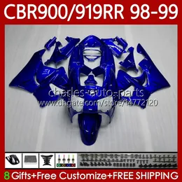 Bodywork For HONDA CBR919 CBR 900 919 RR CC 98-99 Years Body 127No.24 CBR 919RR 900RR 919CC CBR900 RR CBR919RR 98 99 900CC CBR900RR 1998 1999 Fairings Kit black flames