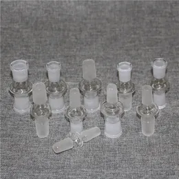 10 Stili Adattatore di vetro 7cm Adattatore per ciotola narghilè 14mm-14mm 18-18mm Femmina 14-18mm maschio bong in vetro per pipa ad acqua piattaforma petrolifera