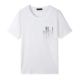 夏デザイナー T シャツと女性のルーズトップメンズカジュアルシャツデラックスラウンドカラー綿 100% しわになりにくく通気性のある T シャツサイズ - 3XL