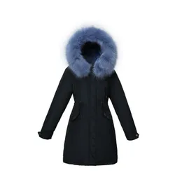 Make Winter Down Jacket Female Han Edition L￥ngt Overtekree Loose BF Show Thin Waist Parker Fur Coat 201027