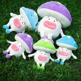 2022 박제 동물 도매 만화 봉제 장난감 사랑스러운 35cm 창조적 인 버섯 입상 피개 베개