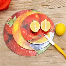 12inch Sublimation Tempered Glass Chopping Blocks Blank Circle Frosted Surface Cutting Board